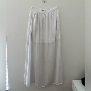 Mango Maxi Skirt in White
